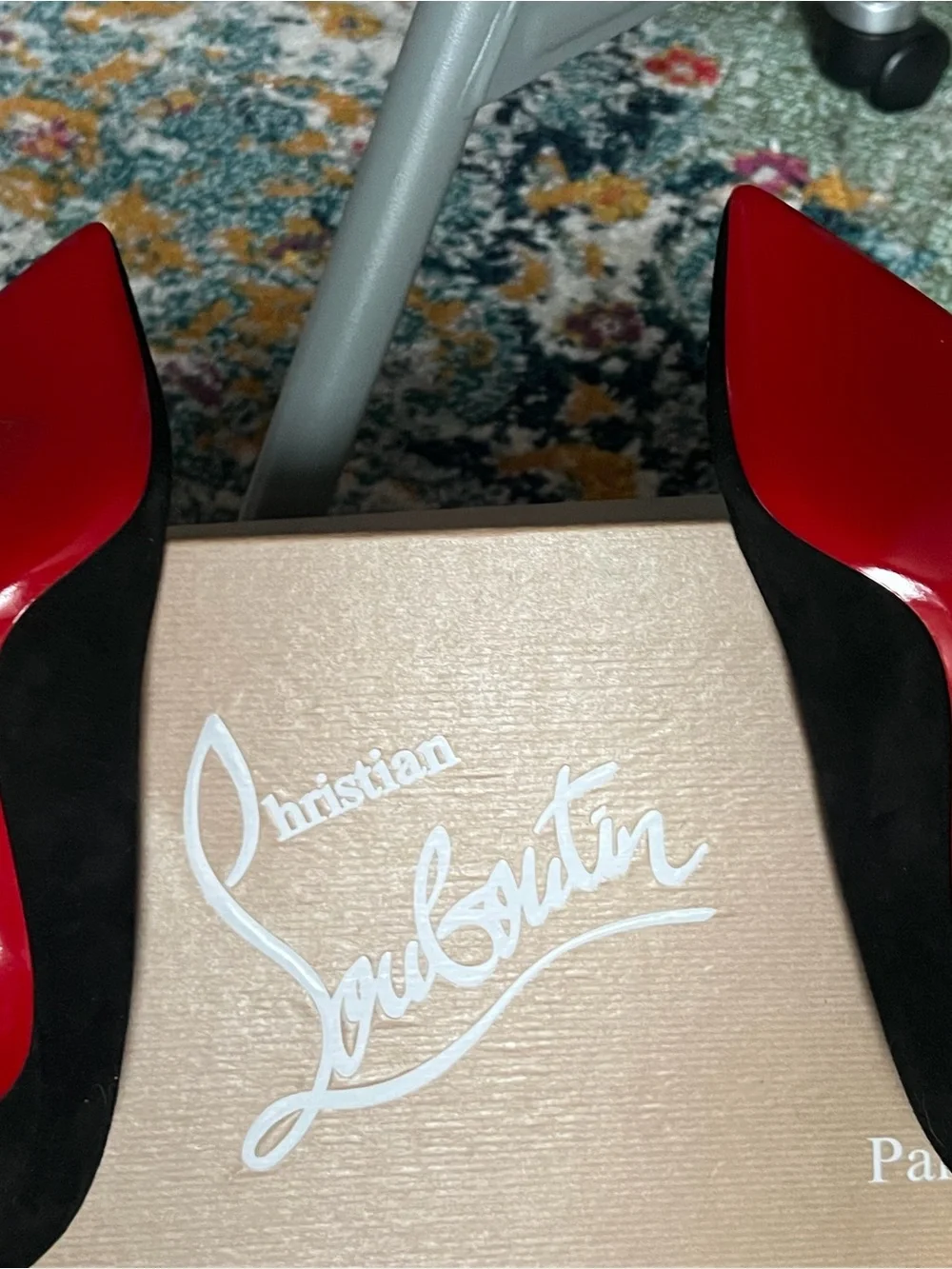 Christian Louboutin Black Kate Suede Pointed-Toe Pumps- Never Worn